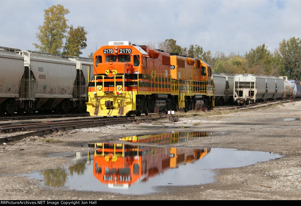 MMRR 2170 & 2019 sit tied down at North Yard